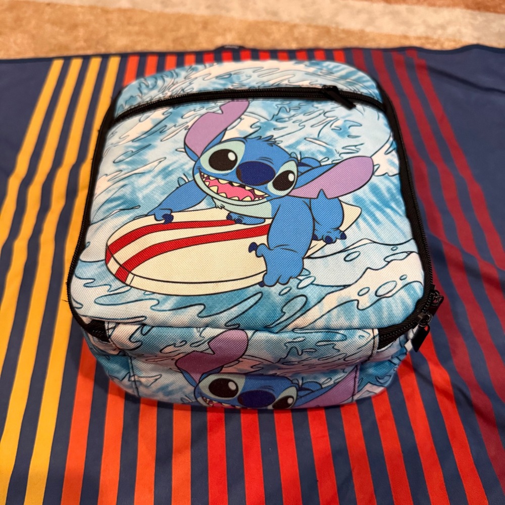 Disney Stitch Surfing‎ Insulated Lunch Box Cooler Bag Blue Lilo & Stitch